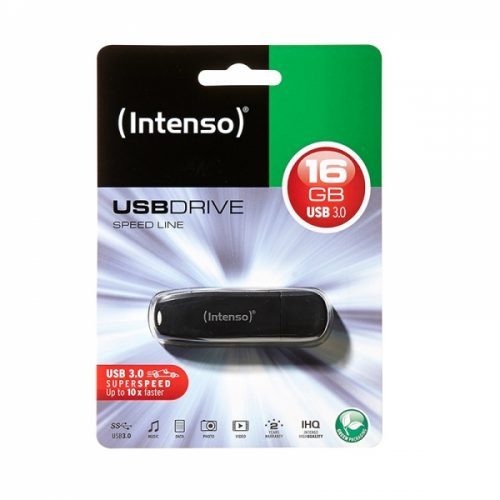 ΣΤΙΚΑΚΙ ΜΝΗΜΗΣ INTENSO 16GB USB 3.0 SPEED LINE black