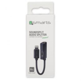 4SMARTS ADAPTER CABLE LIGHTNING SPLITTER AUDIO + CHARGING
