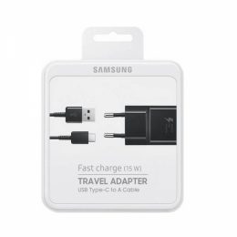 ORIGINAL SAMSUNG FAST TRAVEL CHARGER 2A+TYPE C black