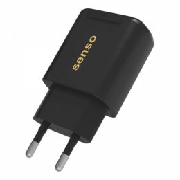SENSO FAST TRAVEL CHARGER 2.1A 2 PORTS black