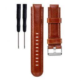 SENSO FOR GARMIN FORERUNNER 220 230 235 630 620 735 REPLACEMENT LEATHER BAND brown