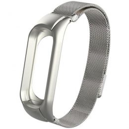 SENSO FOR XIAOMI Mi BAND 3 REPLACEMENT STEEL MAGNETIC STRAP silver