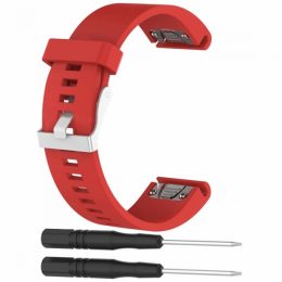 SENSO FOR GARMIN FENIX 5 / 5 PLUS REPLACEMENT BAND red