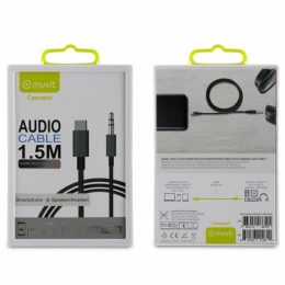 MUVIT CONNECT CABLE AUDIO TYPE C TO JACK 3.5MM MALE 1.5M