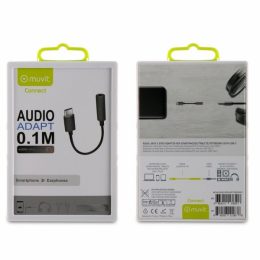MUVIT CONNECT AUDIO CABLE LINE IN JACK 3.5mm FEMALE to TYPE C 0.1m