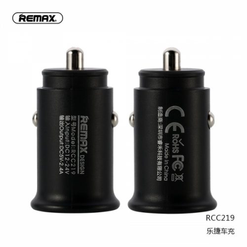 REMAX CAR CHARGER 2,4A 2 PORTS RCC219 black