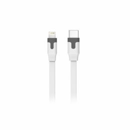 MUVIT DATA CABLE FLAT MFI TYPE C TO LIGHTNING 3A 1M white