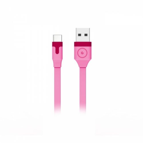 MUVIT DATA CABLE FLAT TYPE C 3A 1M pink