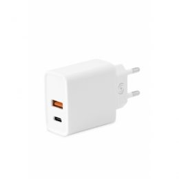 FONEX TRAVEL CHARGER 2 PORTS USB / TYPE C PD 3.1A white