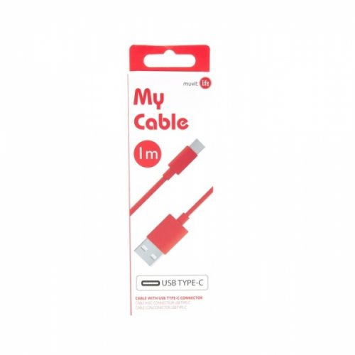 MUVIT LIFE MY CABLE DATA TYPE C 1M red