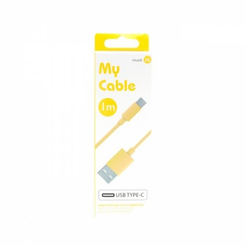 MUVIT LIFE MY CABLE DATA TYPE C 1M yellow