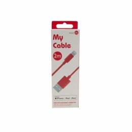 MUVIT LIFE MY CABLE DATA LIGHTNING MFi 2M red